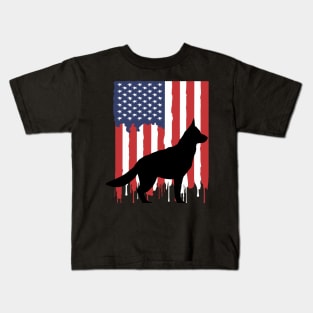 German shepherd 4th July Kids T-Shirt